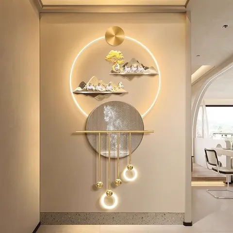动物 单幅 装饰画 现代简约 玄关背景墙挂画 LED带灯画