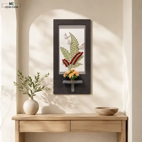 植物 单幅 装饰画 现代简约 客厅背景墙挂画 LED带灯画