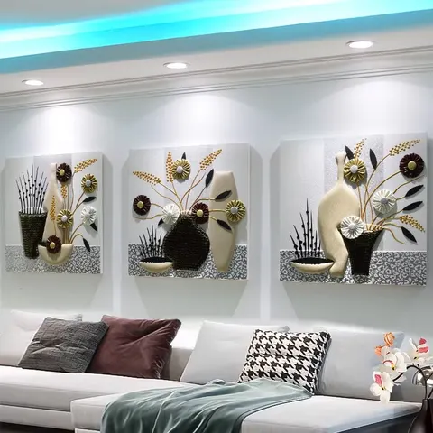 抽象 单幅 装饰画 现代简约 客厅背景墙挂画 手工皮雕
