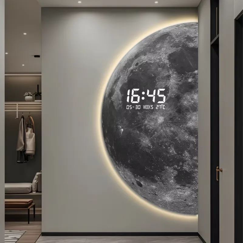 日月星辰 单幅 装饰画 现代简约 客厅背景墙挂画 LED带灯画