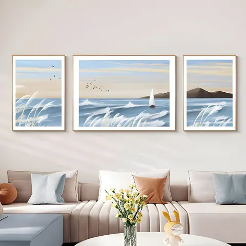 海浪 单幅 装饰画 现代简约 客厅背景墙挂画