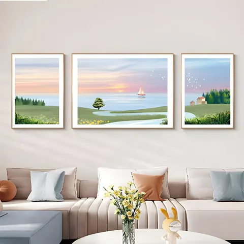 海浪 单幅 装饰画 现代简约 客厅背景墙挂画
