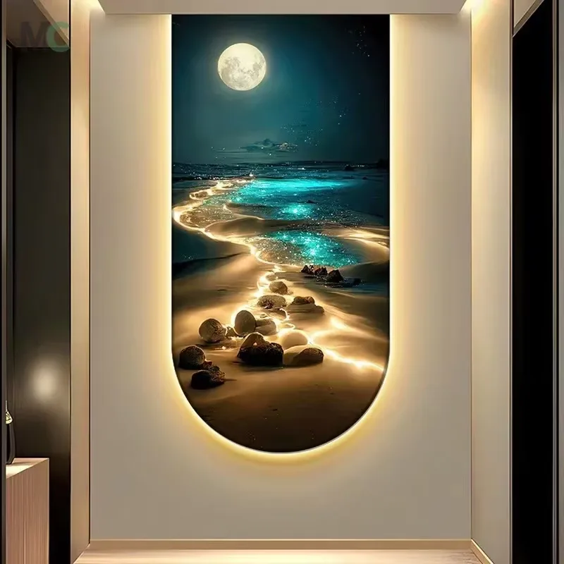 海浪 单幅 装饰画 轻奢风 玄关背景墙挂画