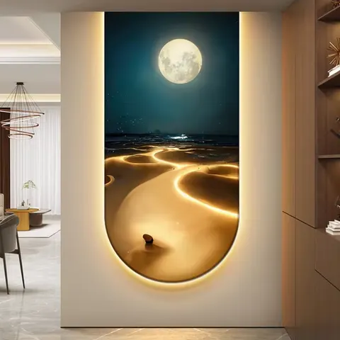 海浪 单幅 装饰画 轻奢风 玄关背景墙挂画