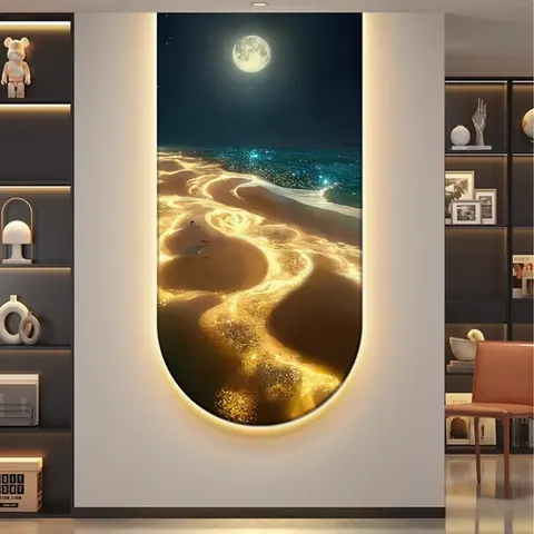 海浪 单幅 装饰画 轻奢风 玄关背景墙挂画