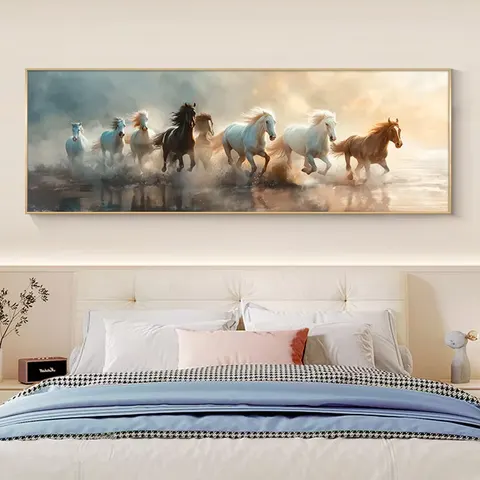 动物 单幅 装饰画 现代简约 书房背景墙挂画 晶瓷画