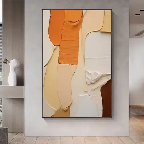 抽象 单幅 装饰画 现代简约 客厅背景墙挂画 砂岩浮雕