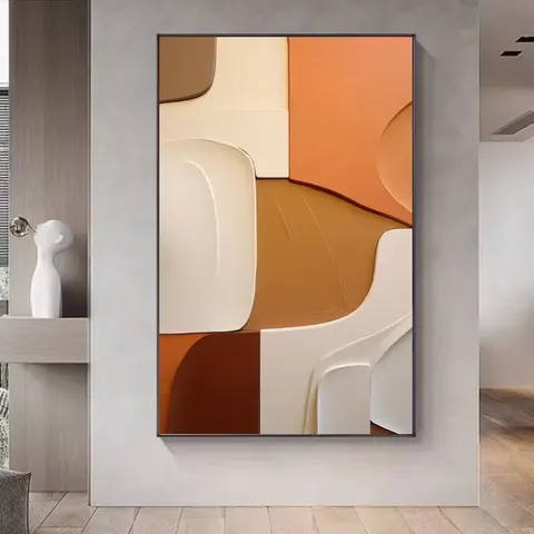 抽象 单幅 装饰画 现代简约 客厅背景墙挂画 砂岩浮雕