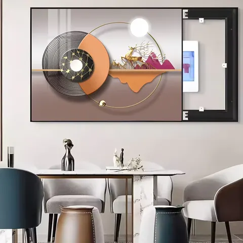 抽象 单幅 装饰画 现代简约 客厅背景墙挂画 晶瓷画