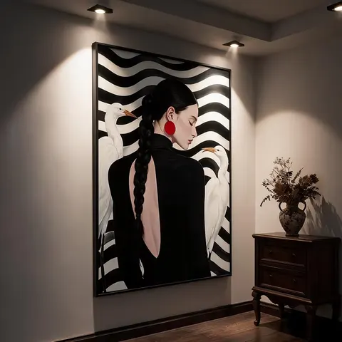 抽象 单幅 装饰画 现代简约 客厅背景墙挂画 晶瓷画