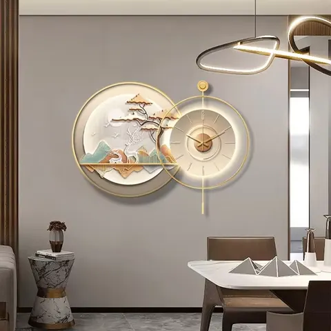 山水 单幅 装饰画 现代简约 餐厅背景墙挂画 晶瓷画