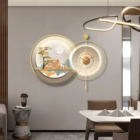 山水 单幅 装饰画 现代简约 餐厅背景墙挂画 晶瓷画