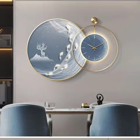 山水 单幅 装饰画 现代简约 餐厅背景墙挂画 晶瓷画