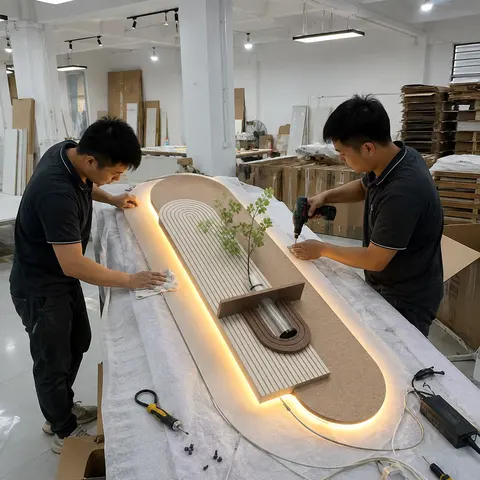 植物 单幅 装饰画 现代简约 客厅背景墙挂画 LED带灯画
