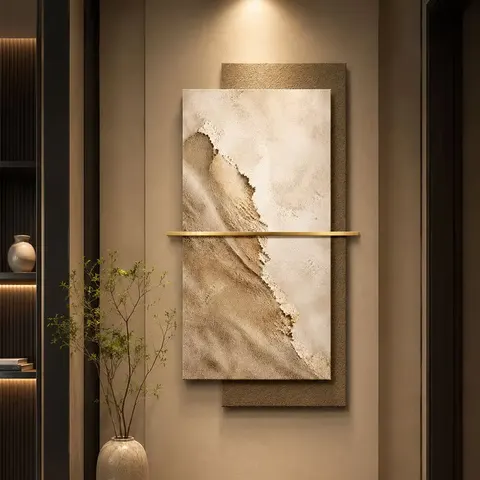 抽象 单幅 装饰画 现代简约 酒店背景墙挂画 LED带灯画