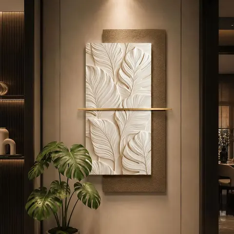抽象 单幅 装饰画 现代简约 酒店背景墙挂画 LED带灯画