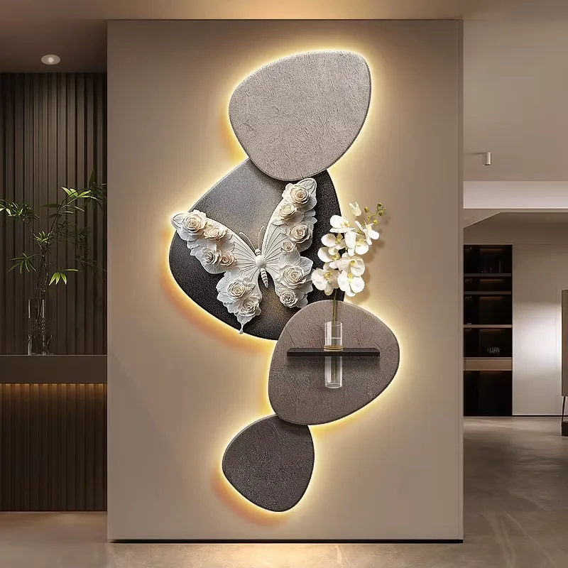 植物 单幅 装饰画 现代简约 玄关背景墙挂画 砂岩浮雕