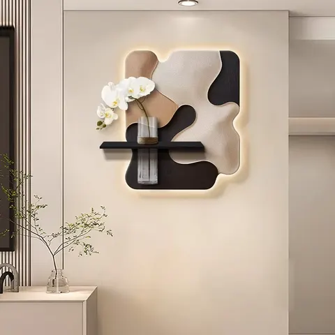 植物 单幅 装饰画 现代简约 餐厅背景墙挂画 LED带灯画