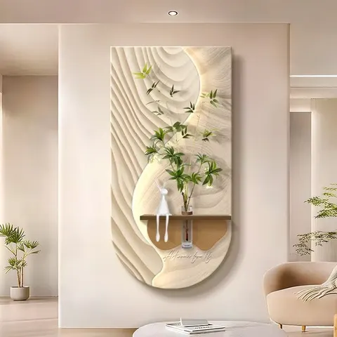 抽象 单幅 装饰画 现代简约 客厅背景墙挂画 LED带灯画