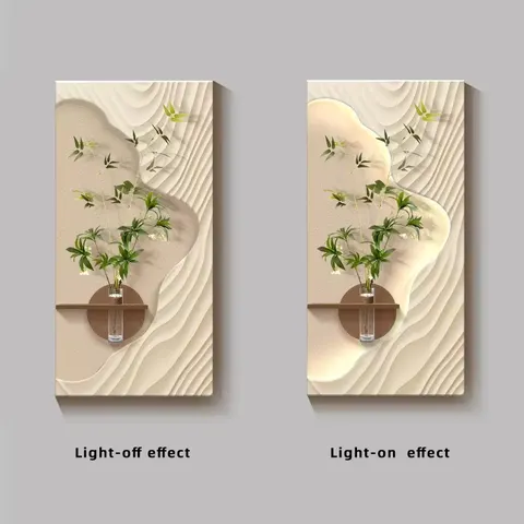 抽象 单幅 装饰画 现代简约 客厅背景墙挂画 LED带灯画