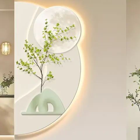 动物 单幅 装饰画 现代简约 客厅背景墙挂画 LED带灯画