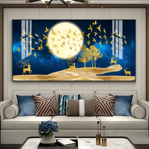 抽象 单幅 装饰画 现代简约 玄关背景墙挂画 晶瓷画