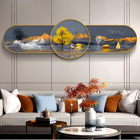 抽象 单幅 装饰画 现代简约 客厅背景墙挂画 晶瓷画