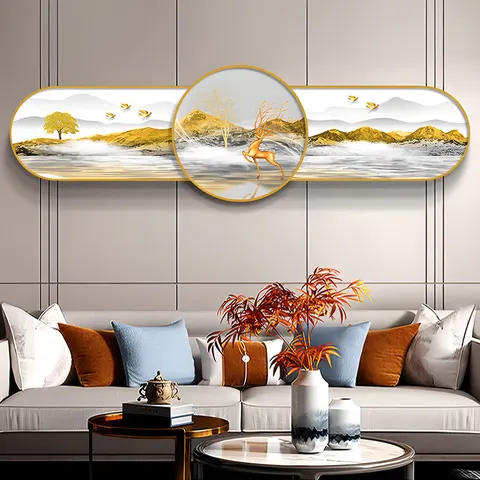 抽象 单幅 装饰画 现代简约 客厅背景墙挂画 晶瓷画