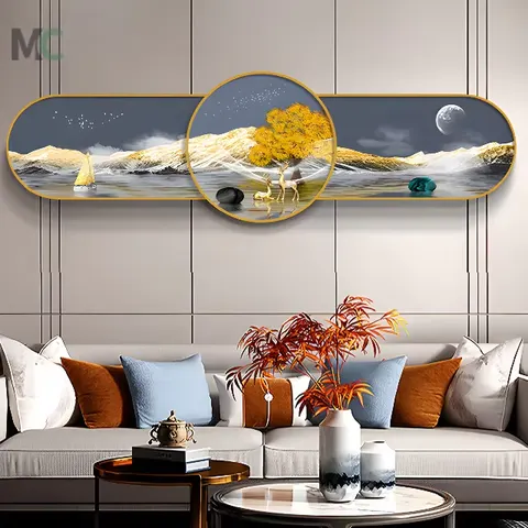 抽象 单幅 装饰画 现代简约 客厅背景墙挂画 晶瓷画