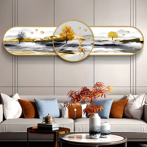 抽象 单幅 装饰画 现代简约 客厅背景墙挂画 晶瓷画
