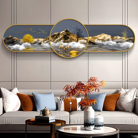 抽象 单幅 装饰画 现代简约 客厅背景墙挂画 晶瓷画