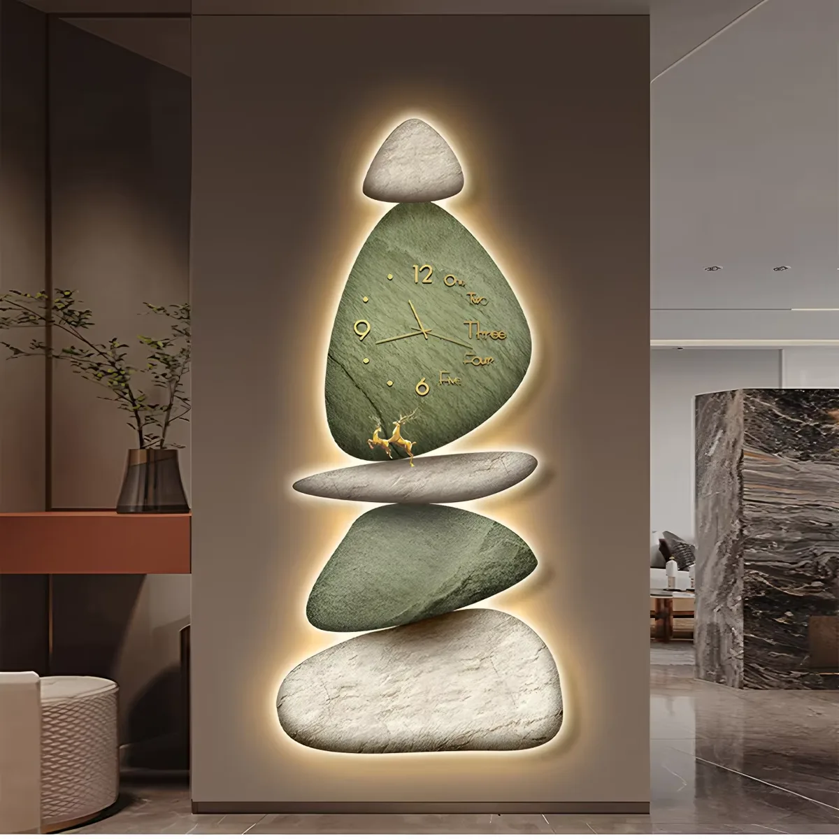 锦鲤 单幅 装饰画 现代简约 玄关背景墙挂画 LED带灯画