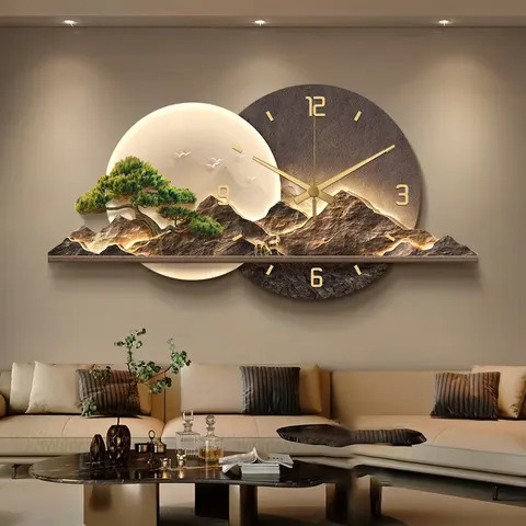 山水 单幅 装饰画 现代简约 客厅背景墙挂画 晶瓷画