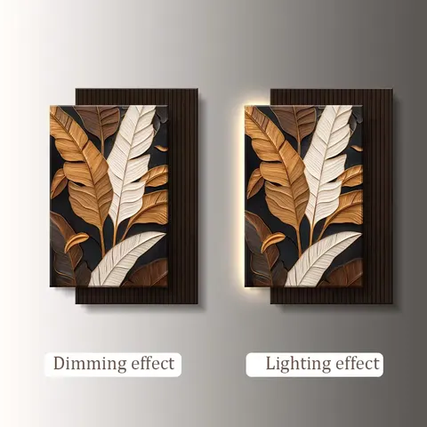 抽象 单幅 装饰画 现代简约 玄关背景墙挂画 LED带灯画