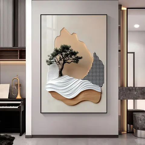 植物 单幅 装饰画 现代简约 玄关背景墙挂画