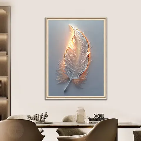 羽毛 单幅 装饰画 欧式 餐厅背景墙挂画 壁饰摆件