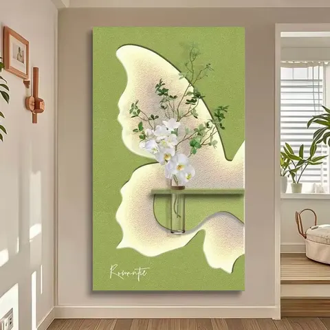 植物 单幅 装饰画 现代简约 客厅背景墙挂画 LED带灯画