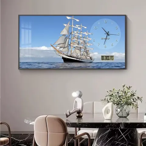 抽象 单幅 装饰画 现代简约 餐厅背景墙挂画 晶瓷画