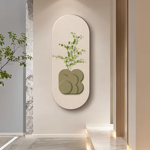 植物 单幅 装饰画 现代简约 玄关背景墙挂画 砂岩浮雕