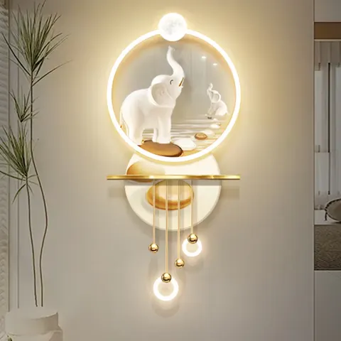 抽象 单幅 装饰画 现代简约 玄关背景墙挂画 LED带灯画