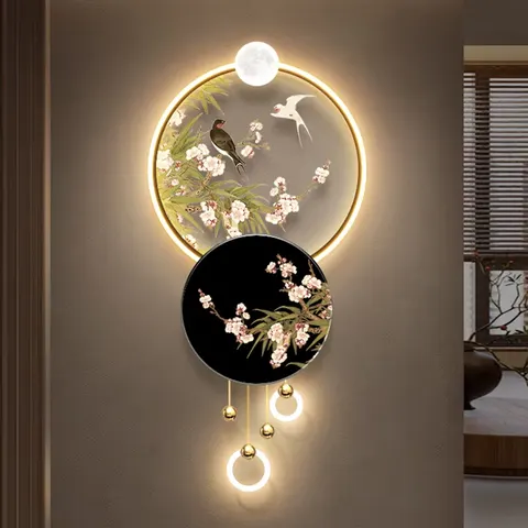 抽象 单幅 装饰画 现代简约 玄关背景墙挂画 LED带灯画
