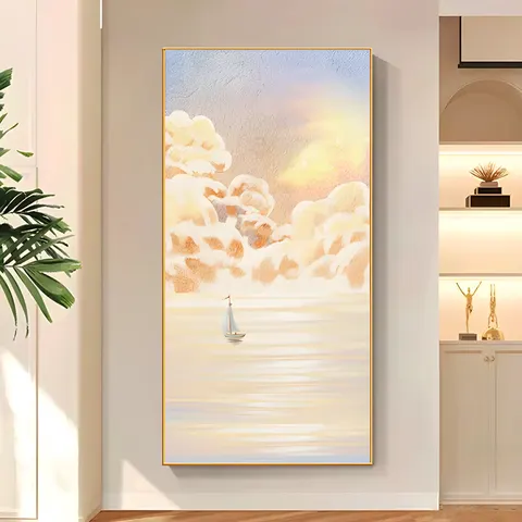 抽象 单幅 装饰画 现代简约 玄关背景墙挂画 晶瓷画