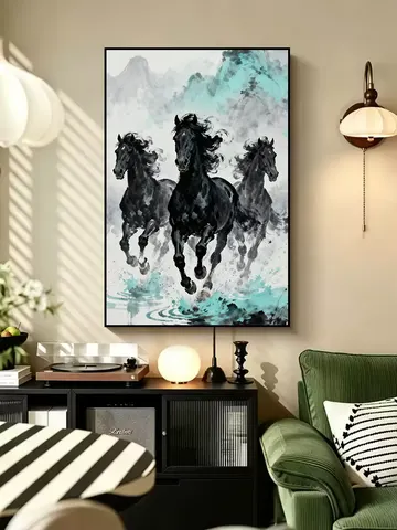 抽象 单幅 装饰画 轻奢风 卧室背景墙挂画