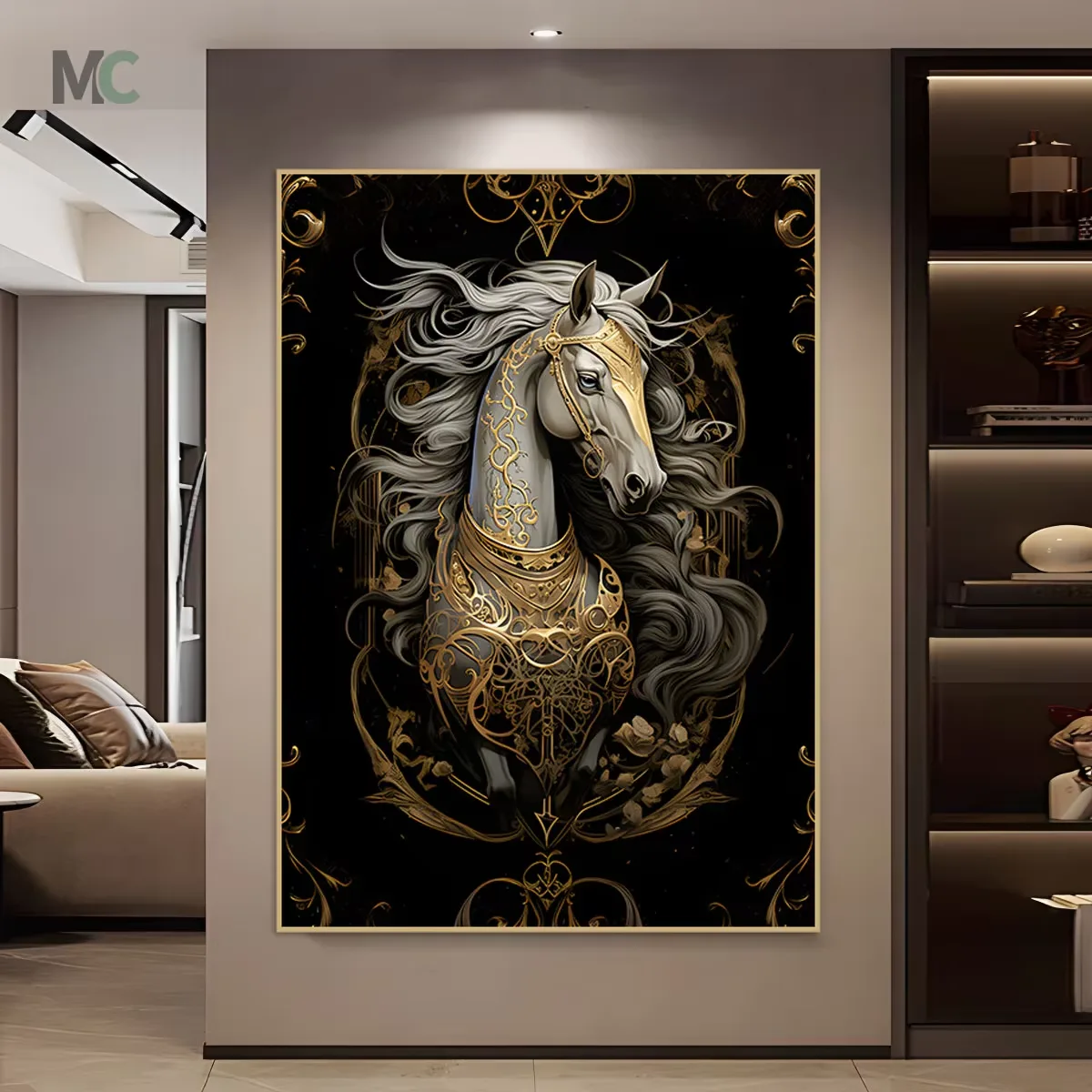 动物 单幅 装饰画 现代简约 玄关背景墙挂画 晶瓷画