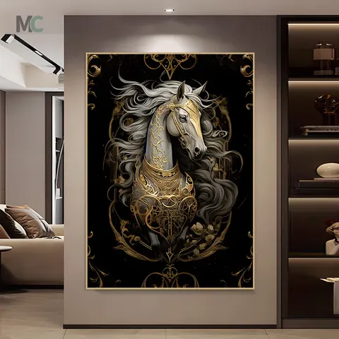动物 单幅 装饰画 现代简约 玄关背景墙挂画 晶瓷画