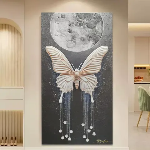 日月星辰 单幅 装饰画 现代简约 玄关背景墙挂画 砂岩浮雕