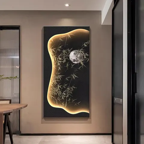 植物 单幅 装饰画 现代简约 玄关背景墙挂画 砂岩浮雕
