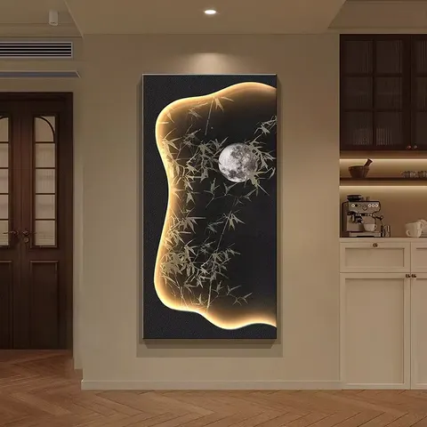 植物 单幅 装饰画 现代简约 玄关背景墙挂画 砂岩浮雕