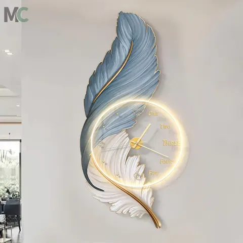 羽毛 单幅 装饰画 现代简约 客厅背景墙挂画 LED带灯画