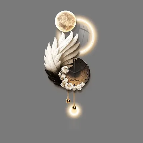 羽毛 单幅 装饰画 现代简约 客厅背景墙挂画 LED带灯画